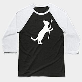 White cat Baseball T-Shirt